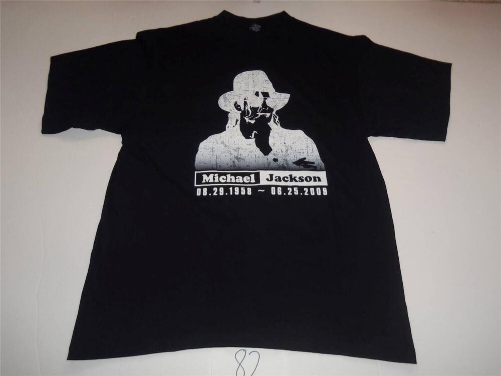 Michael Jackson Noiz TShirt Size XLarge 8-29-58 to 6-25-09 Black -021582